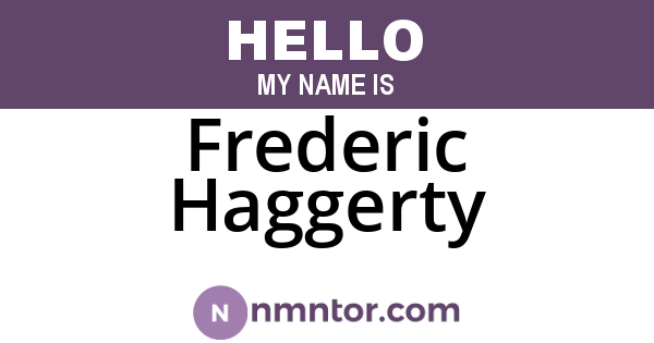 Frederic Haggerty