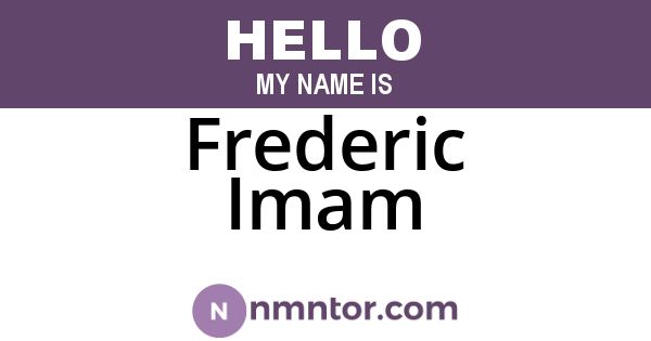 Frederic Imam