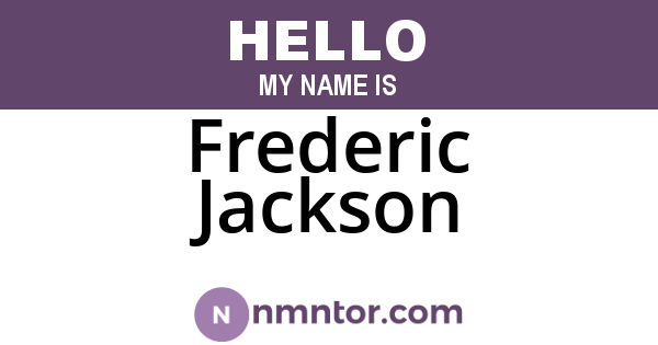 Frederic Jackson