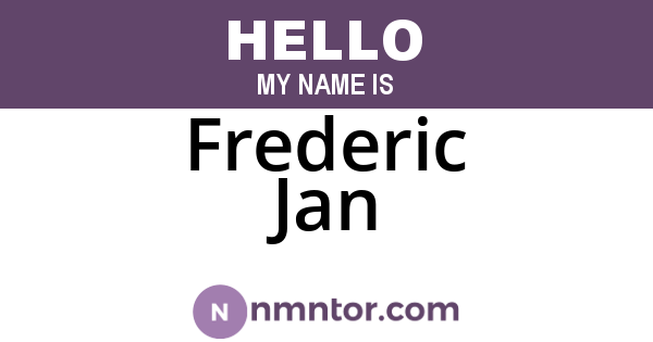 Frederic Jan