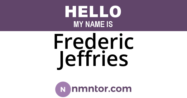 Frederic Jeffries