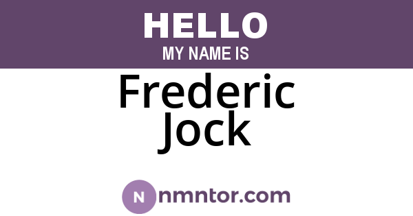 Frederic Jock