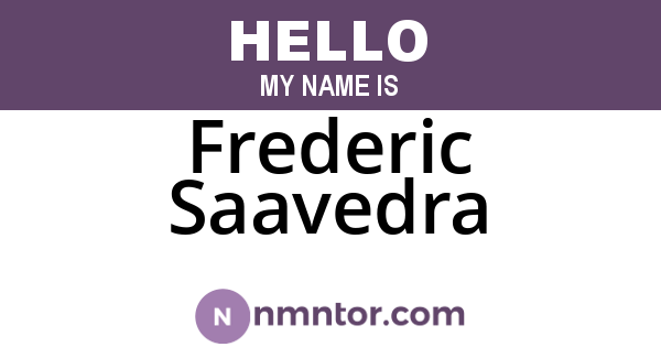 Frederic Saavedra