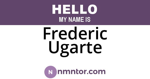 Frederic Ugarte