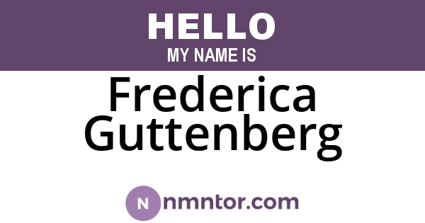 Frederica Guttenberg