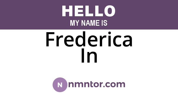 Frederica In