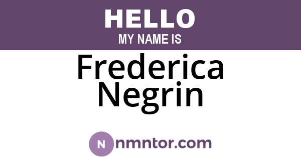 Frederica Negrin