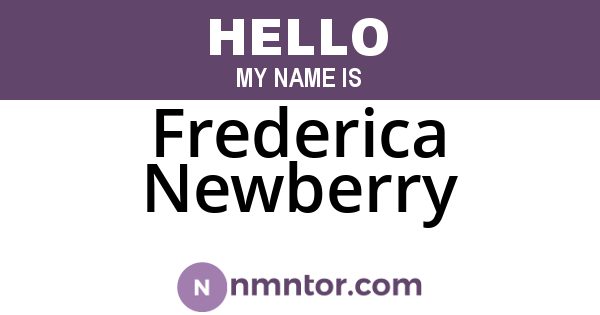 Frederica Newberry