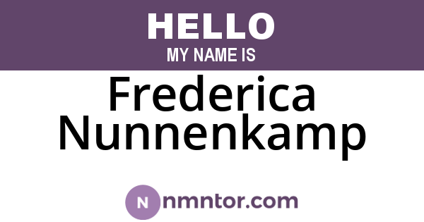 Frederica Nunnenkamp