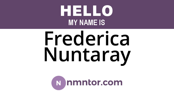 Frederica Nuntaray