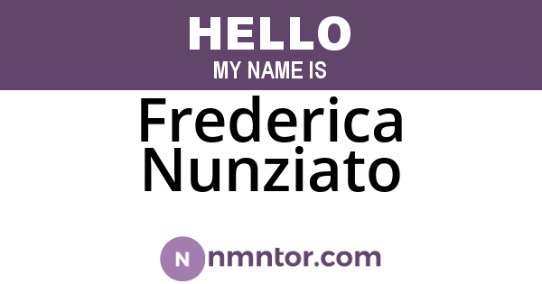Frederica Nunziato