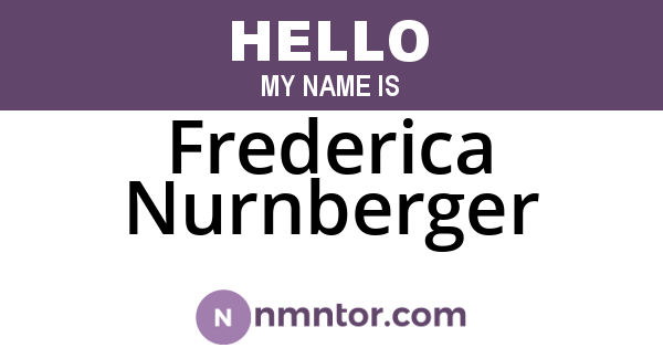 Frederica Nurnberger