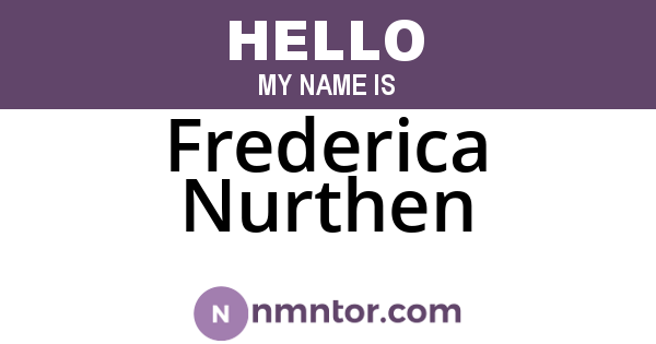 Frederica Nurthen