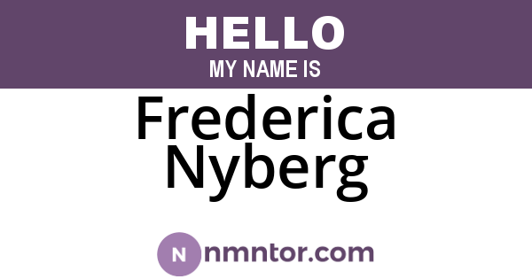 Frederica Nyberg