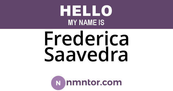 Frederica Saavedra