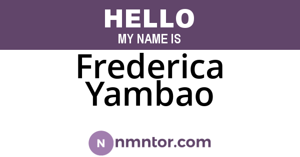 Frederica Yambao