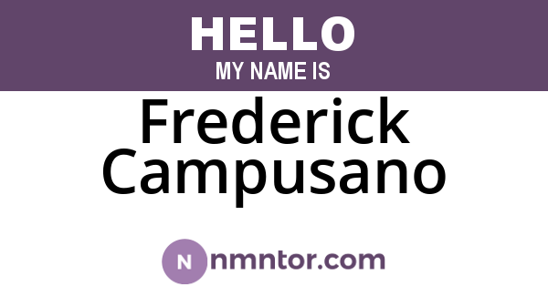 Frederick Campusano
