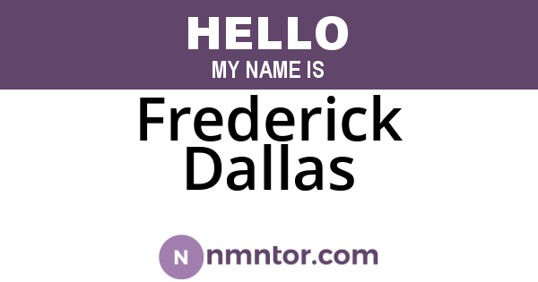 Frederick Dallas