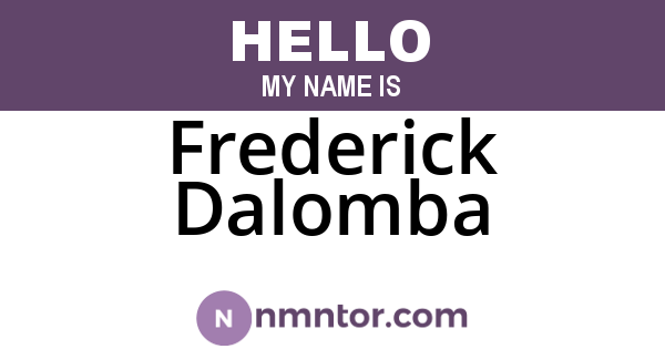 Frederick Dalomba