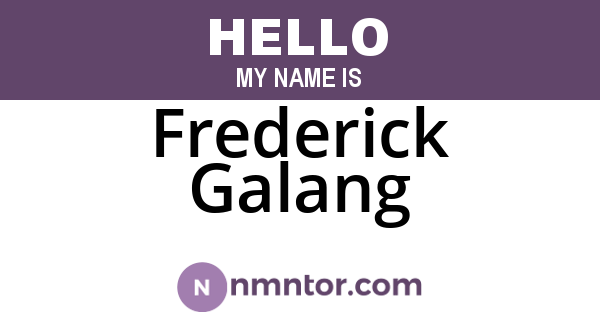 Frederick Galang