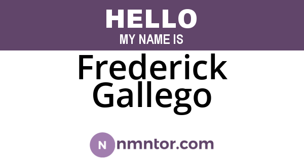 Frederick Gallego