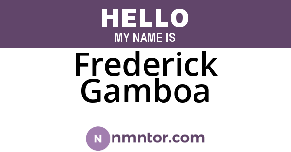 Frederick Gamboa