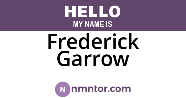 Frederick Garrow