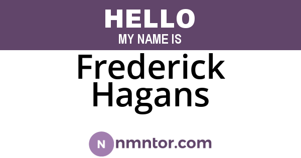 Frederick Hagans