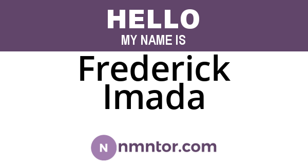 Frederick Imada