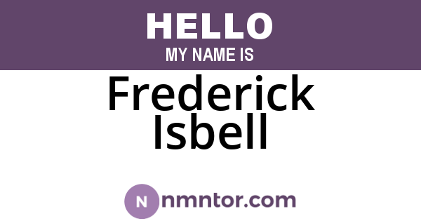 Frederick Isbell