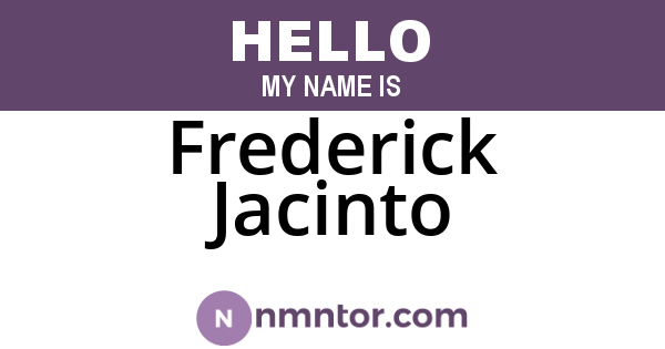 Frederick Jacinto