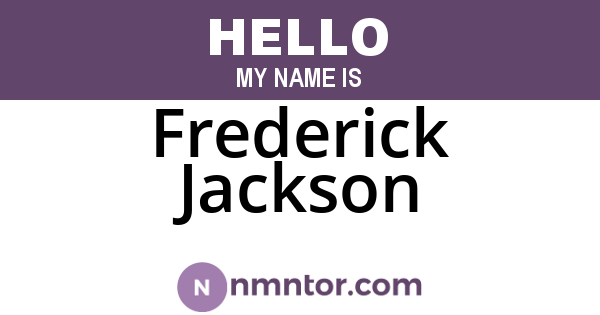 Frederick Jackson