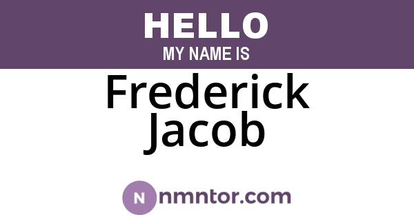 Frederick Jacob