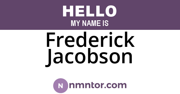 Frederick Jacobson