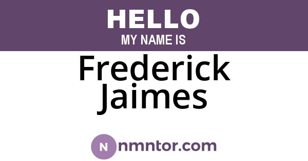 Frederick Jaimes