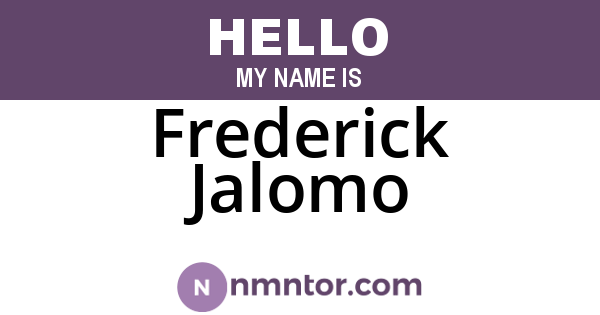 Frederick Jalomo
