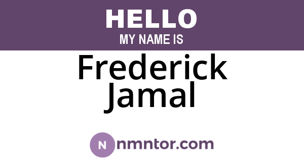 Frederick Jamal