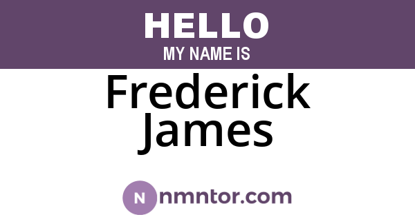 Frederick James