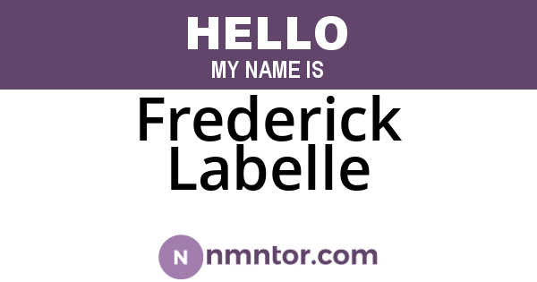 Frederick Labelle