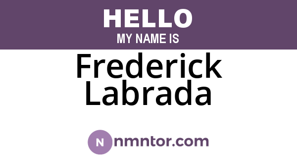 Frederick Labrada
