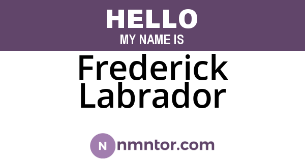 Frederick Labrador