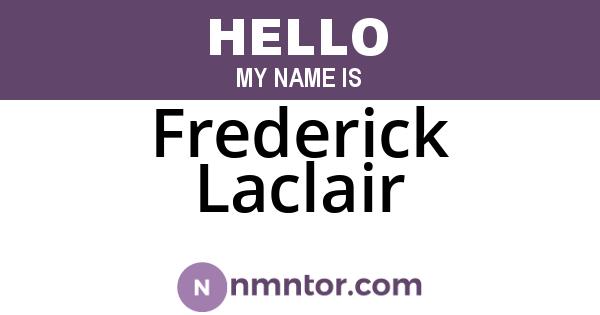 Frederick Laclair