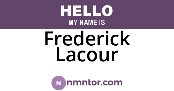 Frederick Lacour