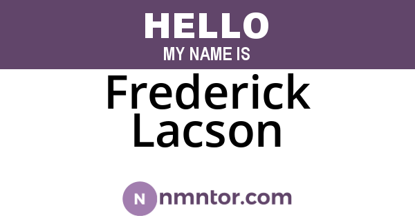 Frederick Lacson