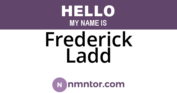 Frederick Ladd
