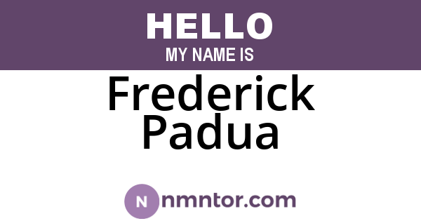 Frederick Padua