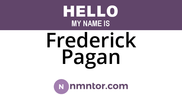 Frederick Pagan