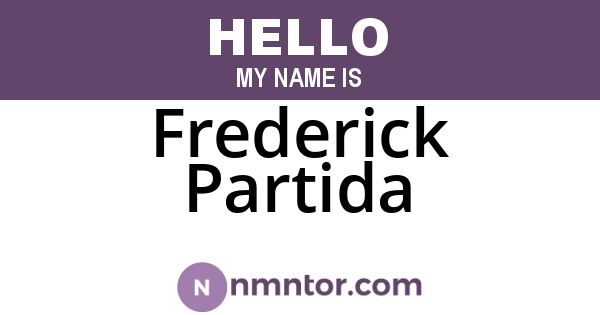 Frederick Partida