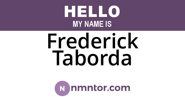Frederick Taborda