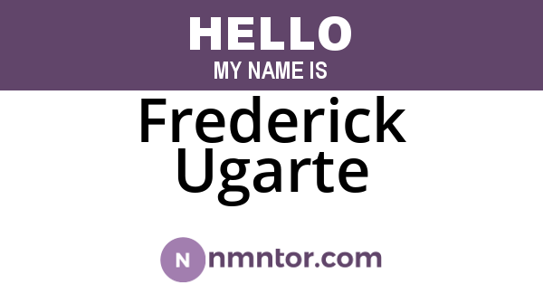 Frederick Ugarte
